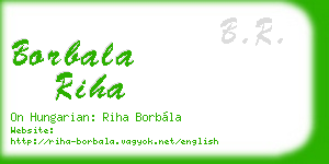borbala riha business card
